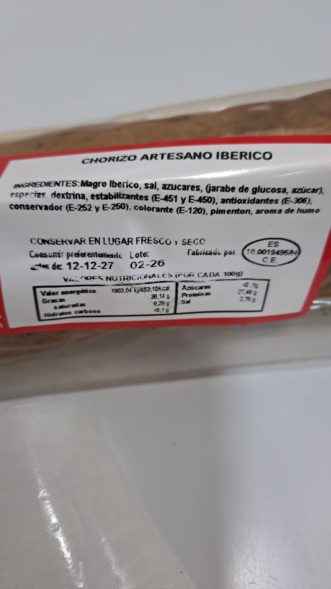 Chorizo Artesano Ibérico - Imagen 2